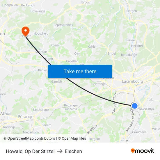 Howald, Op Der Stirzel to Eischen map