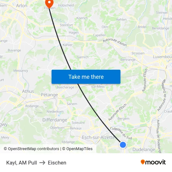 Kayl, AM Pull to Eischen map