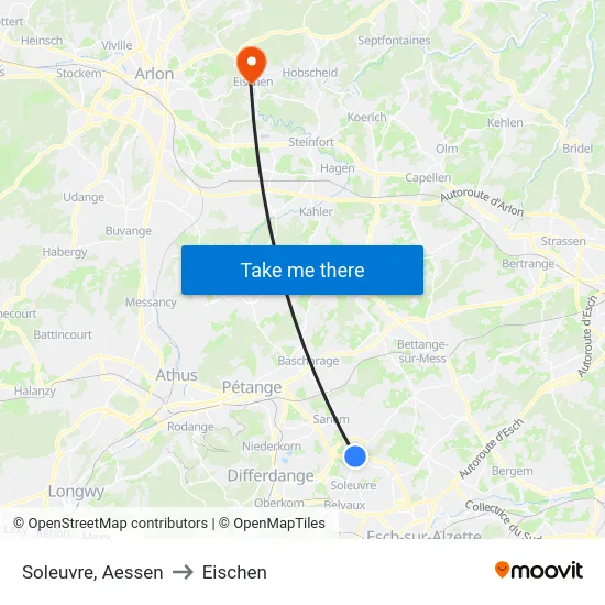 Soleuvre, Aessen to Eischen map