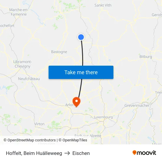 Hoffelt, Beim Huälleweeg to Eischen map