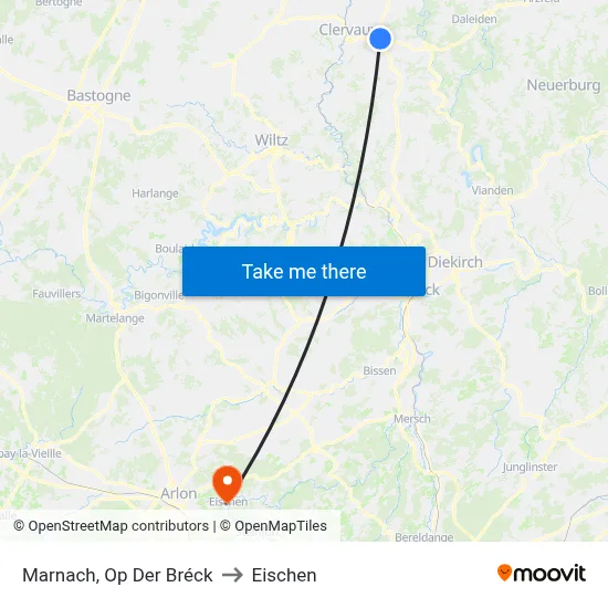 Marnach, Op Der Bréck to Eischen map