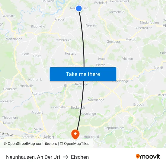 Neunhausen, An Der Urt to Eischen map