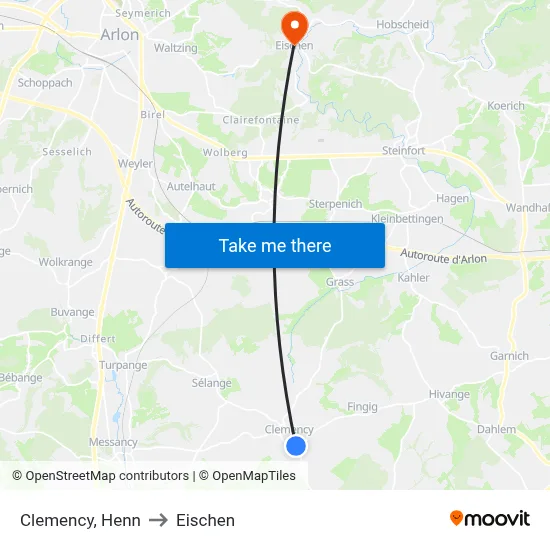 Clemency, Henn to Eischen map