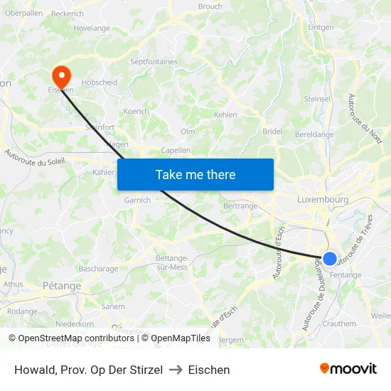 Howald, Prov. Op Der Stirzel to Eischen map