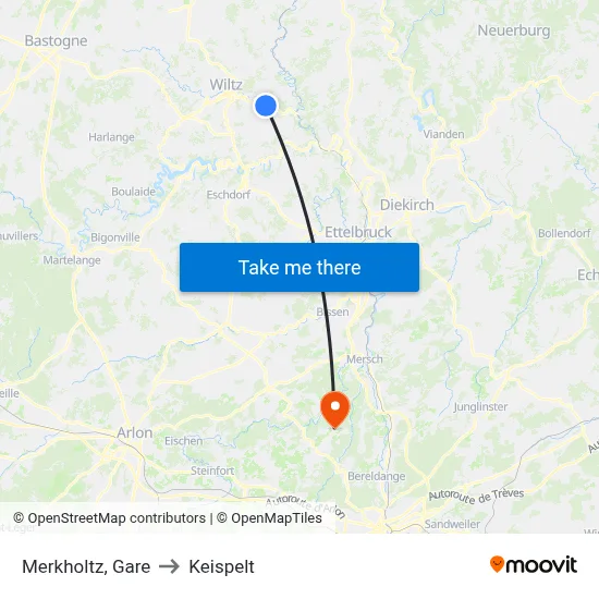 Merkholtz, Gare to Keispelt map