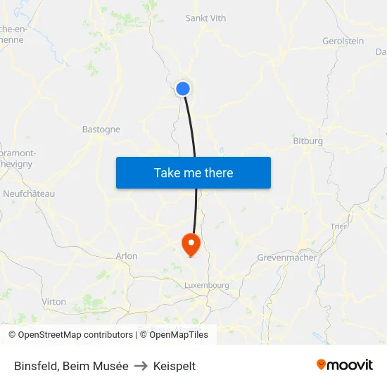 Binsfeld, Beim Musée to Keispelt map