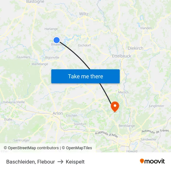 Baschleiden, Flebour to Keispelt map