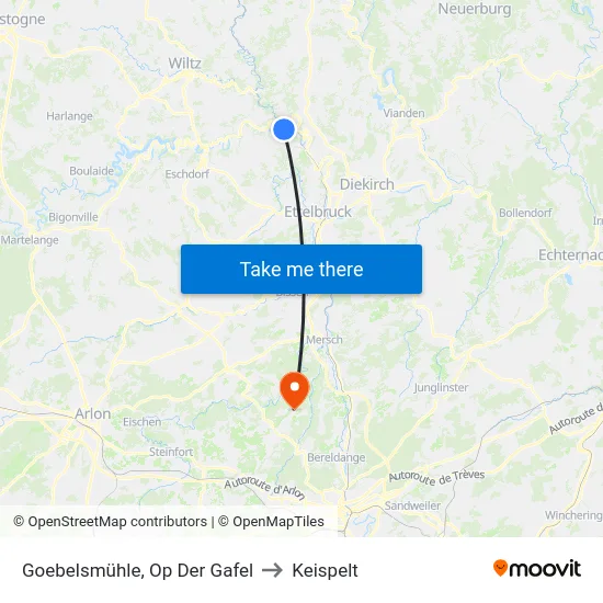 Goebelsmühle, Op Der Gafel to Keispelt map