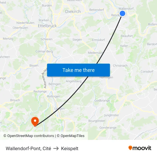 Wallendorf-Pont, Cité to Keispelt map