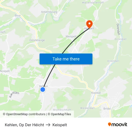 Kehlen, Op Der Héicht to Keispelt map