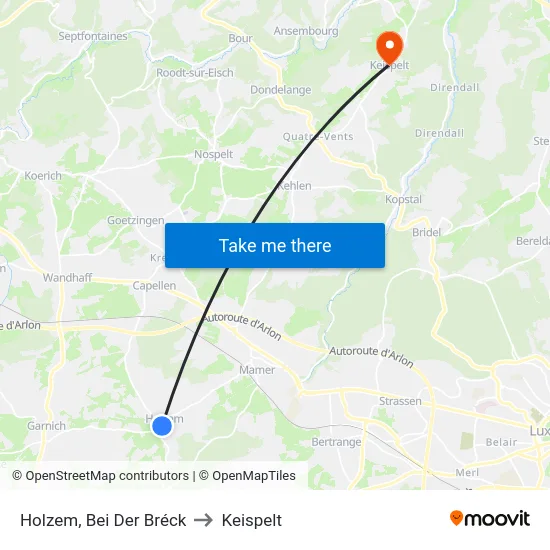 Holzem, Bei Der Bréck to Keispelt map