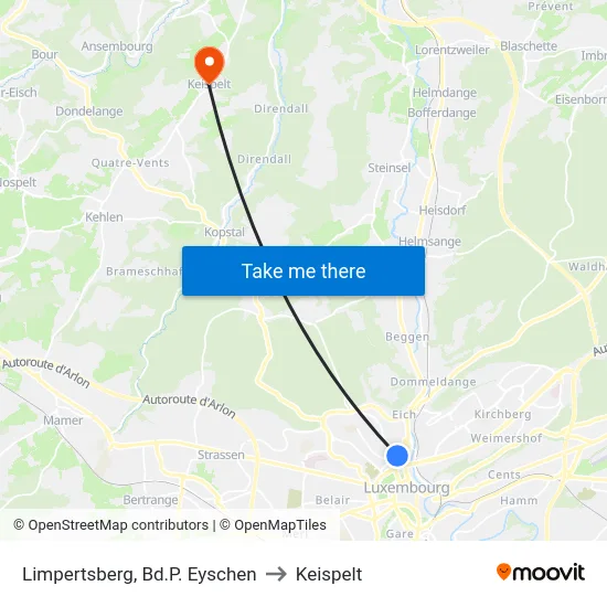 Limpertsberg, Bd.P. Eyschen to Keispelt map