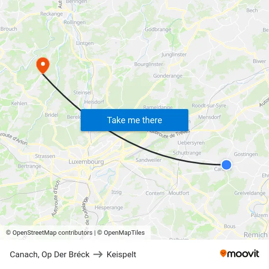 Canach, Op Der Bréck to Keispelt map