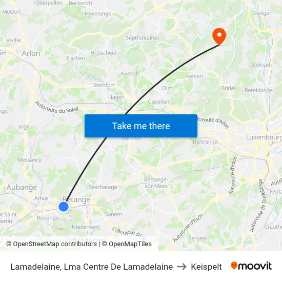 Lamadelaine, Lma Centre De Lamadelaine to Keispelt map
