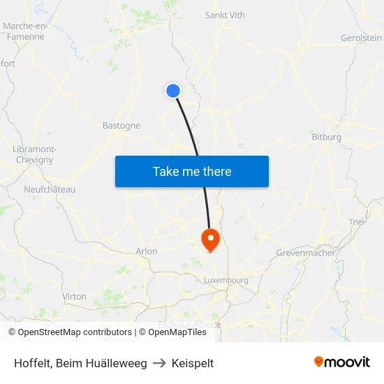 Hoffelt, Beim Huälleweeg to Keispelt map