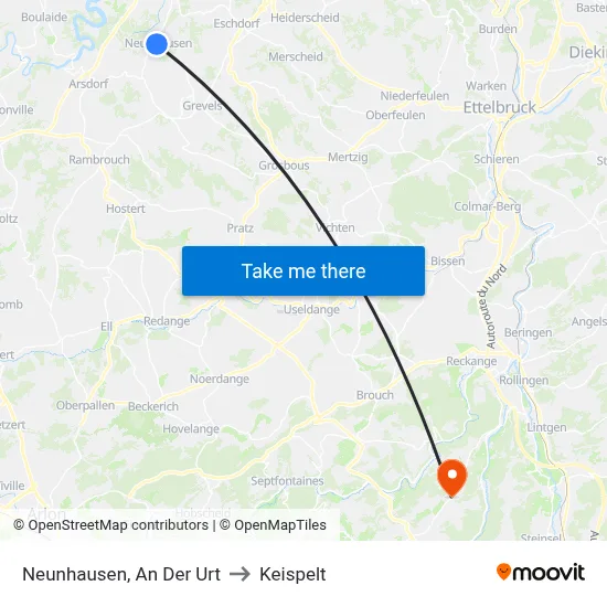 Neunhausen, An Der Urt to Keispelt map