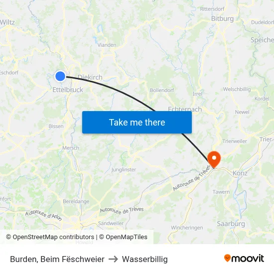 Burden, Beim Fëschweier to Wasserbillig map