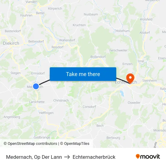 Medernach, Op Der Lann to Echternacherbrück map