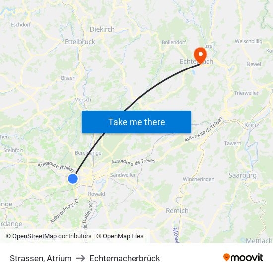 Strassen, Atrium to Echternacherbrück map