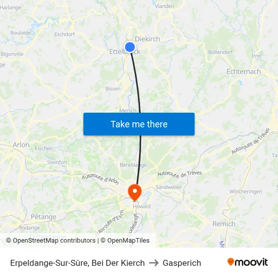 Erpeldange-Sur-Sûre, Bei Der Kierch to Gasperich map