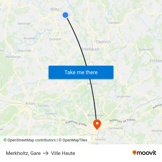 Merkholtz, Gare to Ville Haute map
