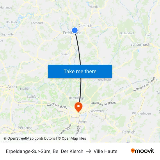 Erpeldange-Sur-Sûre, Bei Der Kierch to Ville Haute map