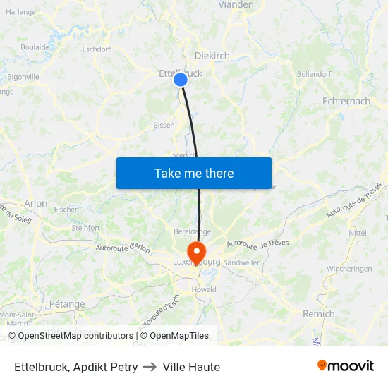 Ettelbruck, Apdikt Petry to Ville Haute map