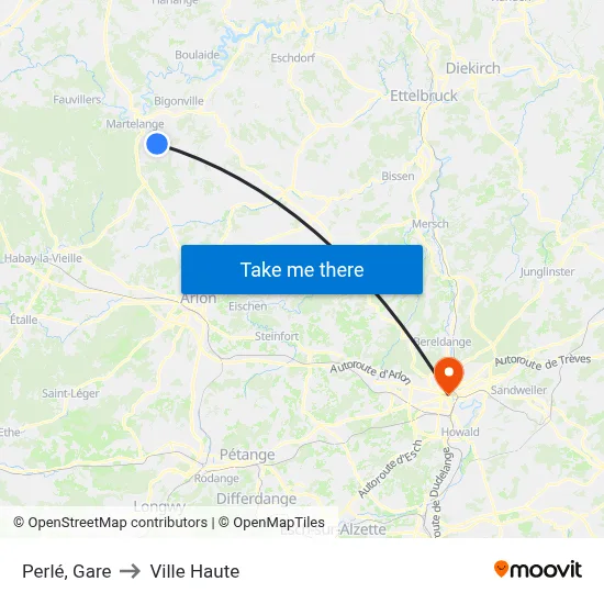 Perlé, Gare to Ville Haute map
