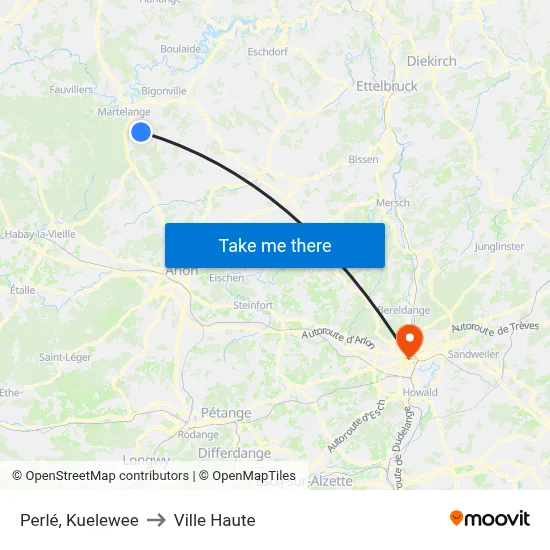 Perlé, Kuelewee to Ville Haute map