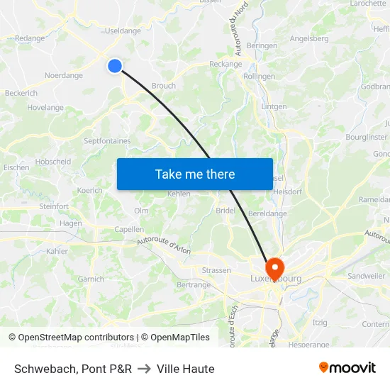 Schwebach, Pont P&R to Ville Haute map