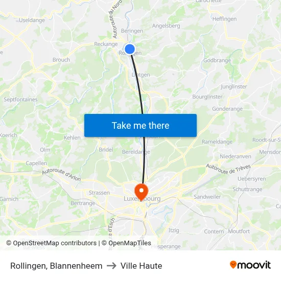 Rollingen, Blannenheem to Ville Haute map