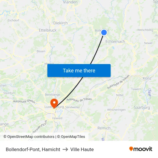 Bollendorf-Pont, Hamicht to Ville Haute map
