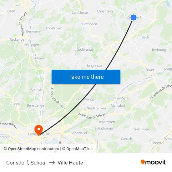 Consdorf, Schoul to Ville Haute map