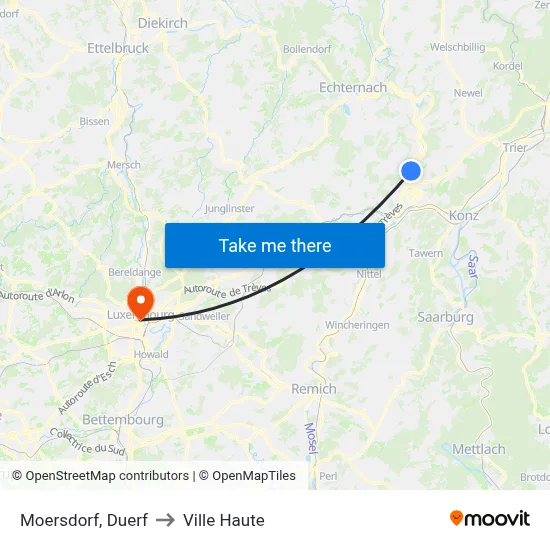 Moersdorf, Duerf to Ville Haute map