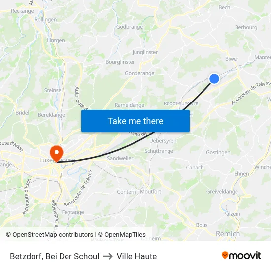 Betzdorf, Bei Der Schoul to Ville Haute map