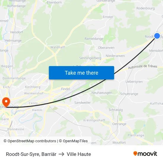 Roodt-Sur-Syre, Barriär to Ville Haute map