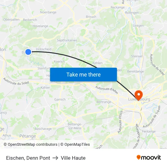Eischen, Denn Pont to Ville Haute map