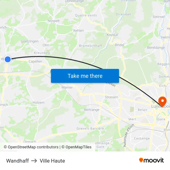 Wandhaff to Ville Haute map