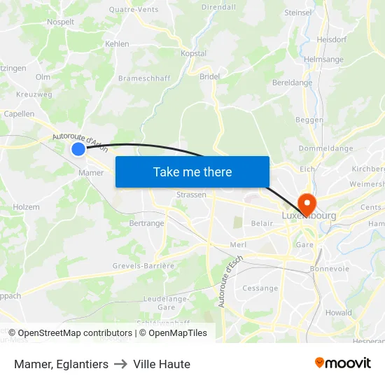 Mamer, Eglantiers to Ville Haute map