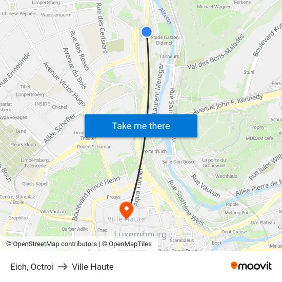 Eich, Octroi to Ville Haute map