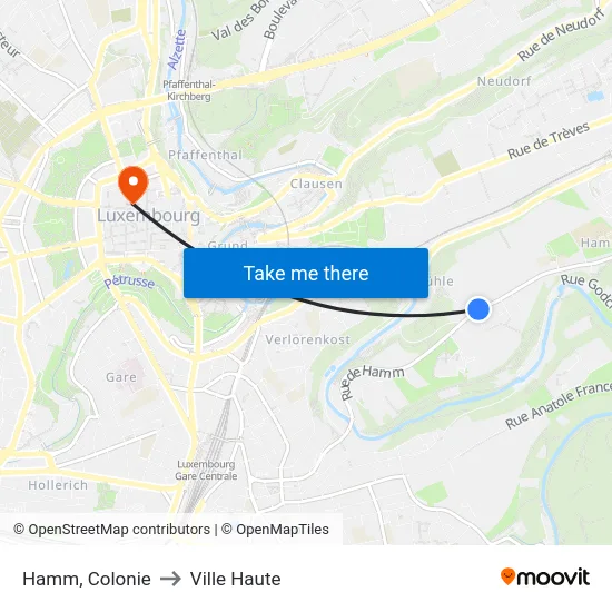 Hamm, Colonie to Ville Haute map