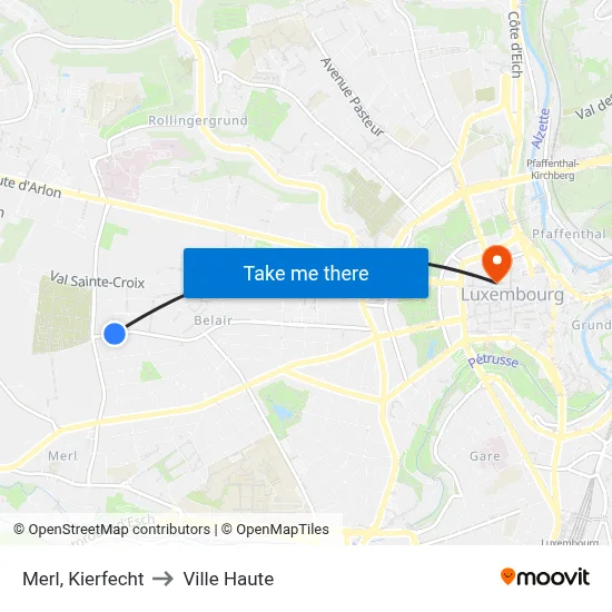Merl, Kierfecht to Ville Haute map