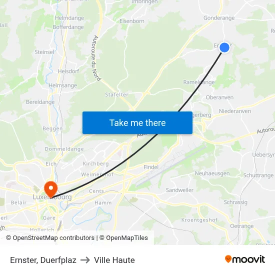 Ernster, Duerfplaz to Ville Haute map