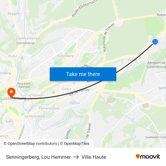 Senningerberg, Lou Hemmer to Ville Haute map