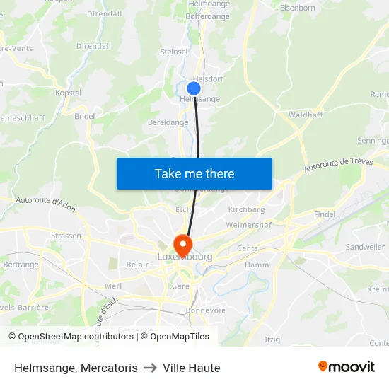 Helmsange, Mercatoris to Ville Haute map