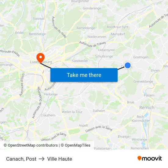 Canach, Post to Ville Haute map