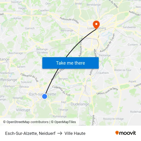 Esch-Sur-Alzette, Neiduerf to Ville Haute map