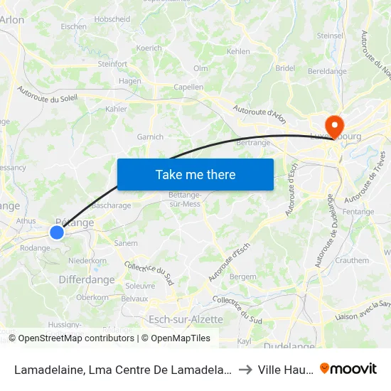 Lamadelaine, Lma Centre De Lamadelaine to Ville Haute map