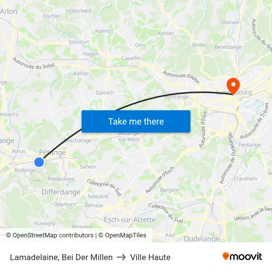 Lamadelaine, Bei Der Millen to Ville Haute map