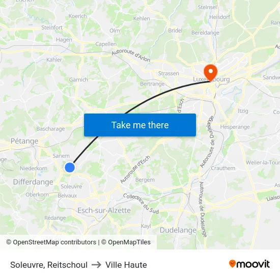 Soleuvre, Reitschoul to Ville Haute map